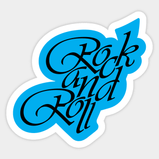 Rock And Roll Text Sticker